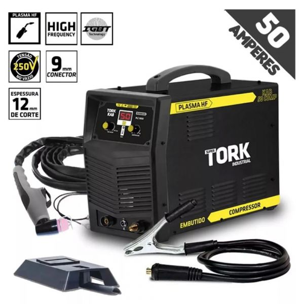 Máquina de Corte Plasma PLC9050 220V com Compressor Tork