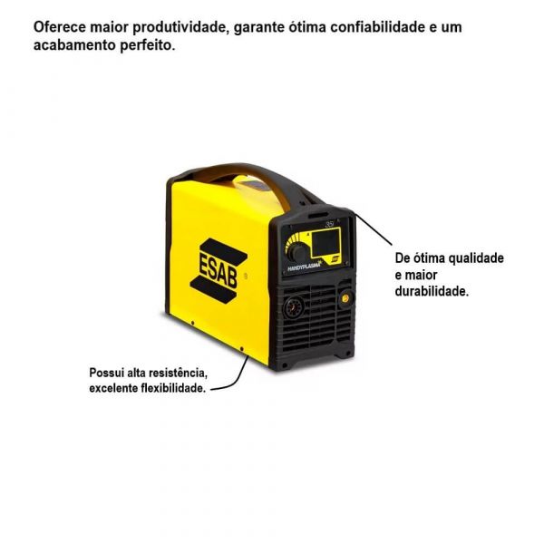 Máquina De Corte Plasma Portátil Com Tocha 60A Handyplasma Esab