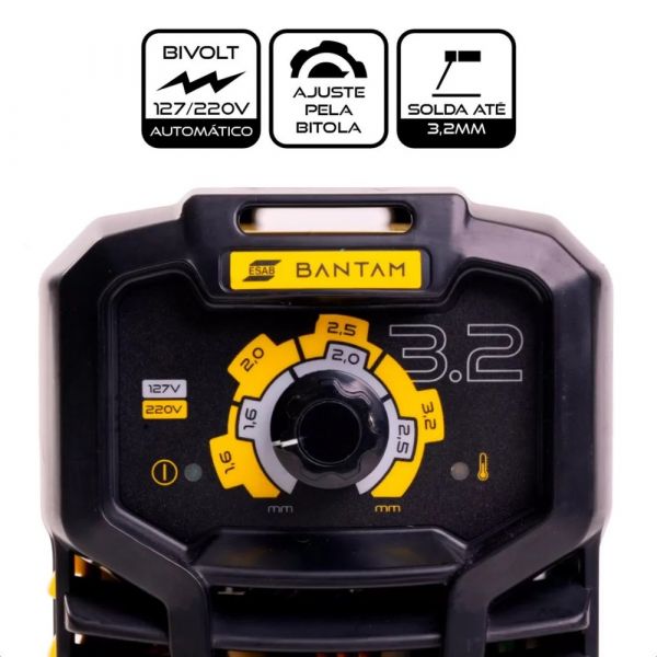Máquina de Solda Inversora Bantam 3.2 Bivolt Esab