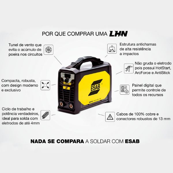 Máquina Inversora De Solda LHN 202i 220v Esab