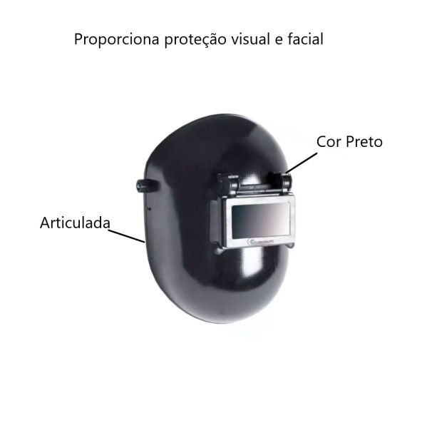 Máscara de Solda Celeron com Visor Articulado Carbografite