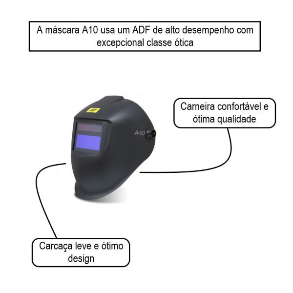 Máscara de solda para Soldador A10- Esab