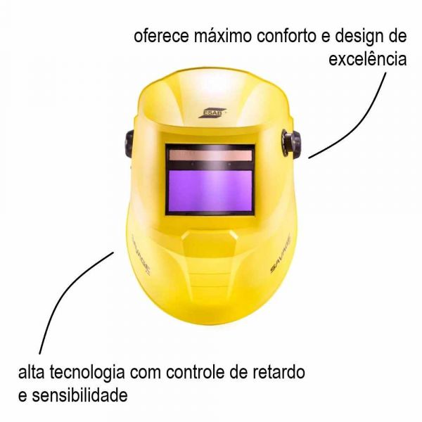 Máscara De Solda Savage A40 9-13 Amarela Esab