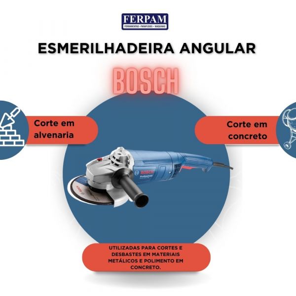 Esmerilhadeira Angular Bosch GWS 2200-180 VULCANO 2200W 220V