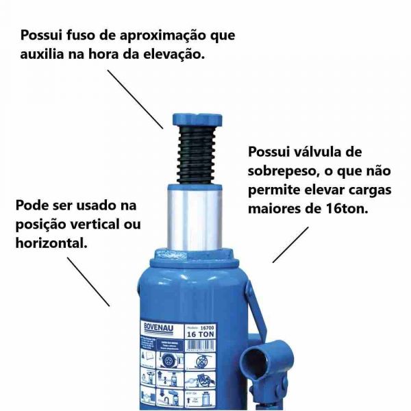  Macaco Garrafa 16 Toneladas Bovenau 