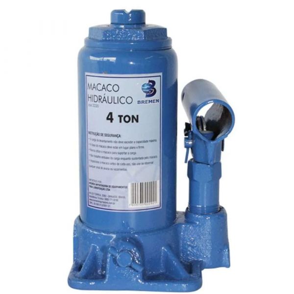 Macaco Hidráulico Tipo Garrafa 4 Toneladas Bremen