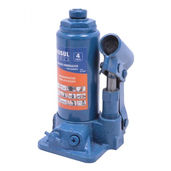Macaco Hidráulico tipo Garrafa 4 Toneladas com Maleta Riosultools