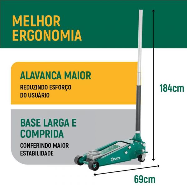Macaco Hidráulico Tipo Jacaré 2,5 Toneladas ST97813SC Sata
