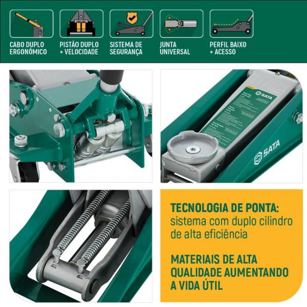 Macaco Hidráulico Tipo Jacaré 2,5 Toneladas ST97813SC Sata