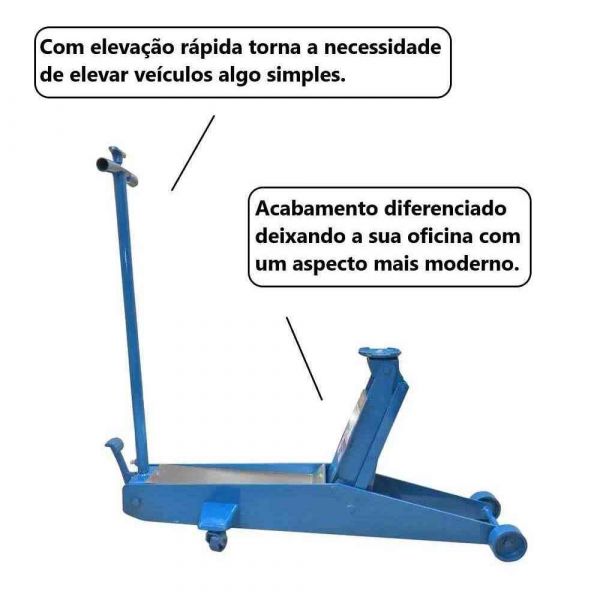 Macaco Hidráulico Tipo Jacaré 2 Toneladas Bovenau