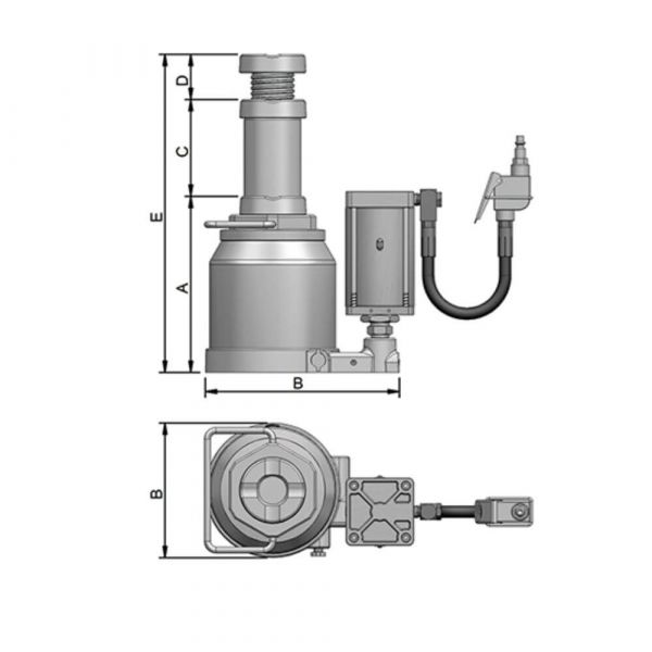 Macaco Hidropneumático 32 Toneladas MTP Bovenau 