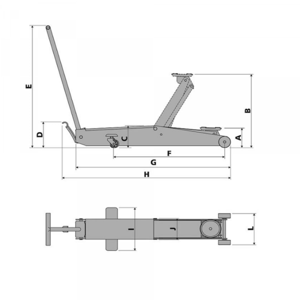 Macaco Hidráulico Tipo Jacaré 2 Toneladas Longo J2200 Bovenau 