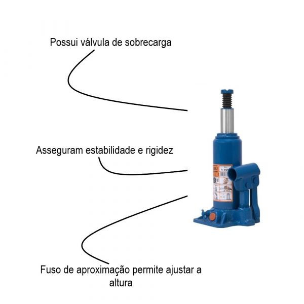 Macaco tipo Garrafa 4 Toneladas- Bovenau Cj
