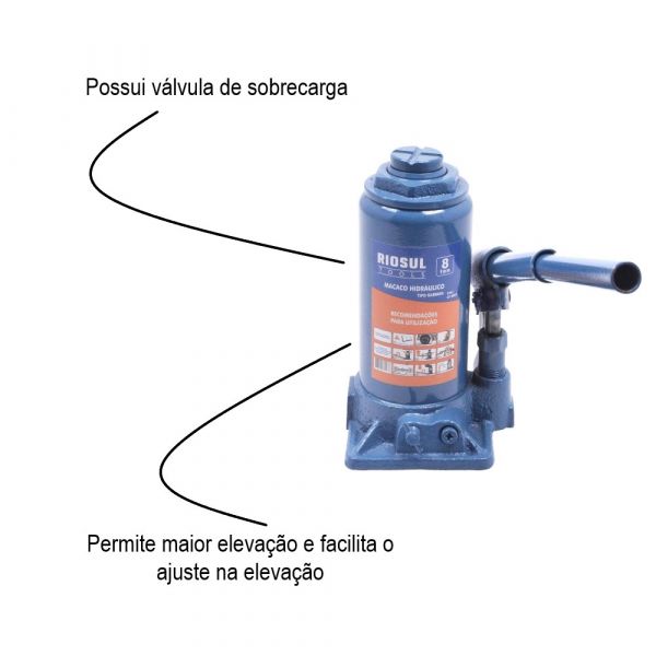 Macaco tipo Garrafa 8 Toneladas Riosultools