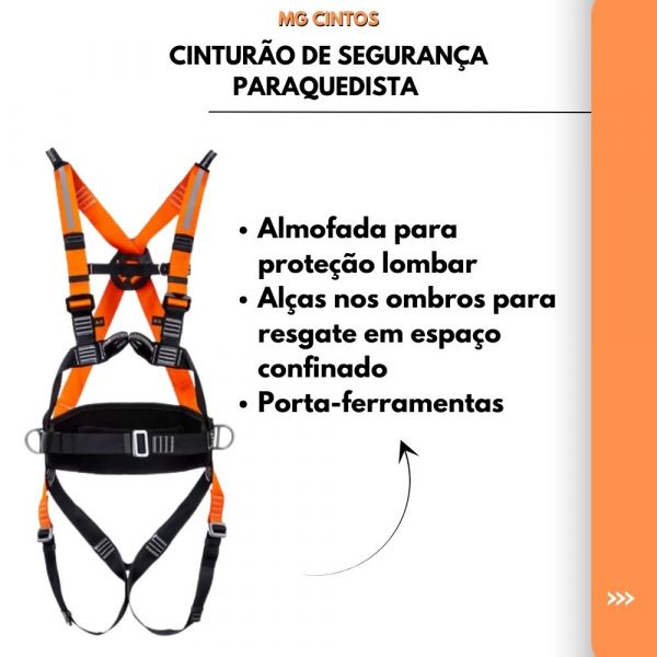 Cinturão de Segurança Paraquedista Mult-2011 MG Cinto