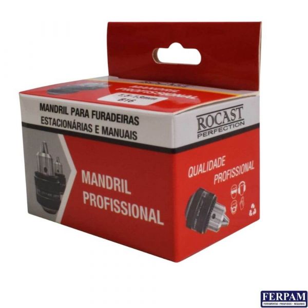 Mandril 13mm 1/2” Cônico Rocast