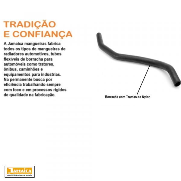 Mangueira Inferior do Radiador Courier/Fiesta Jamaica 