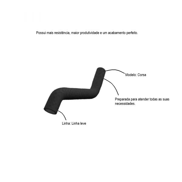 Mangueira Moldada Inferior Radiador Corsa 1.0 Jamaica