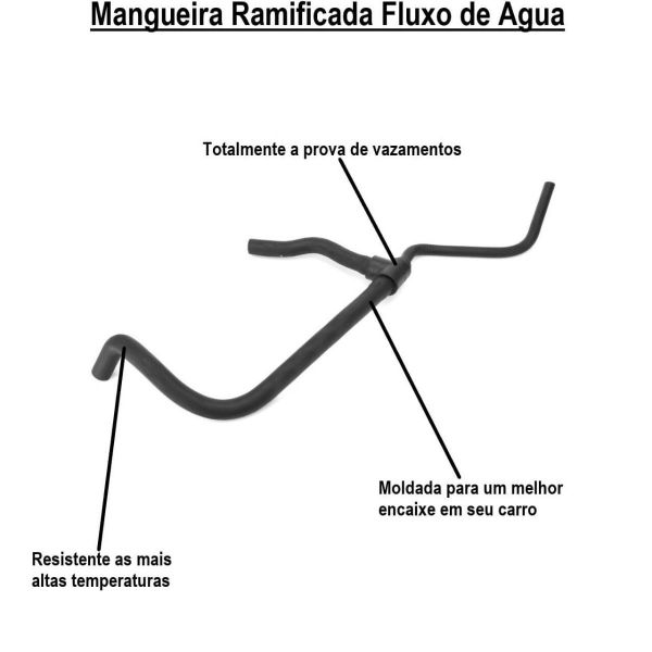 Mangueira Ramificada do Fluxo de Água Celta/Prima/Corsa todos 2009 1.0/1.4