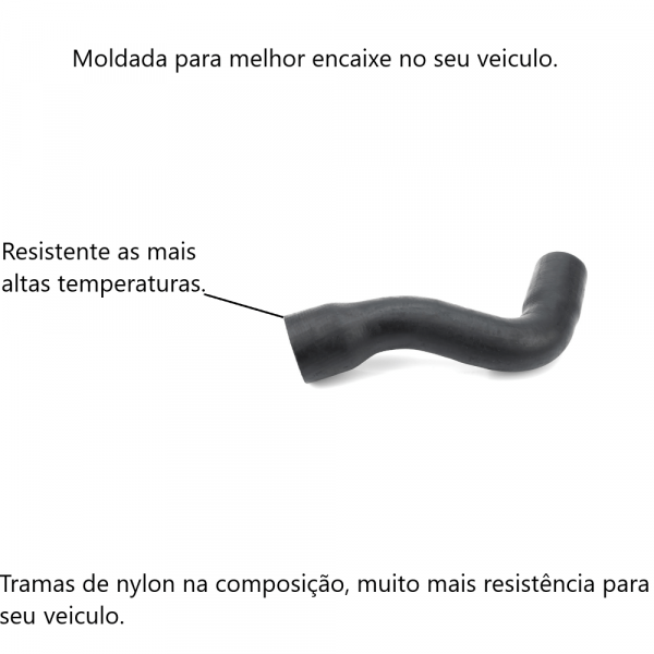 Mangueira Superior do Radiador Entrada D'Água 1.0/1.4/1.6 Jamaica