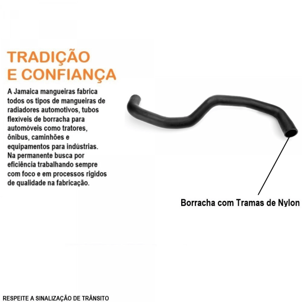 Mangueira Superior do Radiador Palio/Siena/Strada Jamaica 