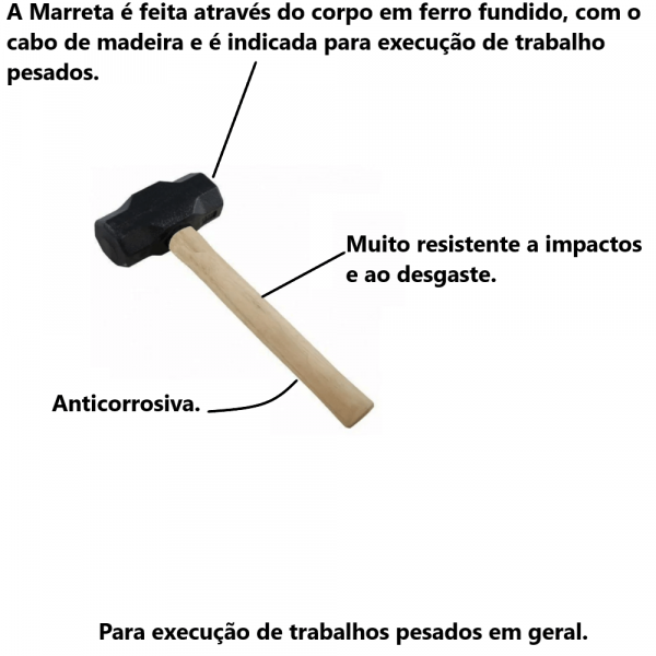 Marreta com Cabo 1Kg Tenace