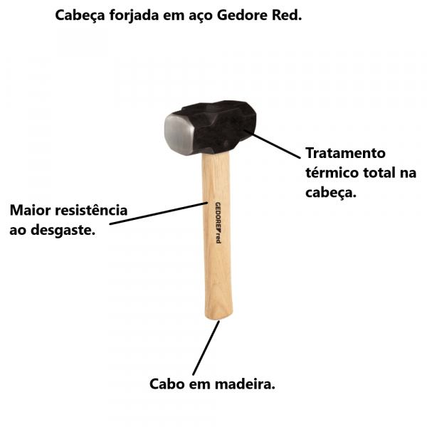 Marreta Oitava 1Kg Gedore Red