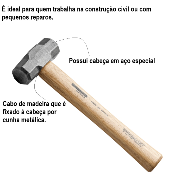 Marreta Oitava Basic 500gr Tramontina 40508001