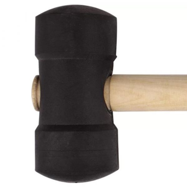 Martelo de Borracha Com Cabo Madeira 40mm Momfort