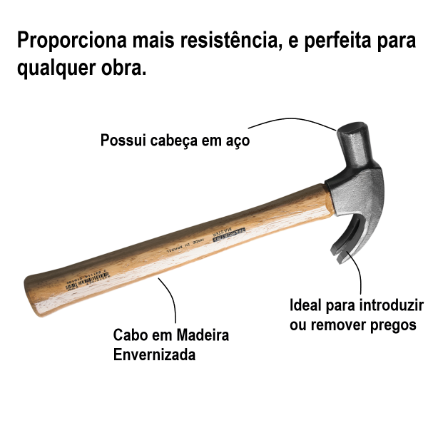 Martelo De Unha 27mm Tramotina