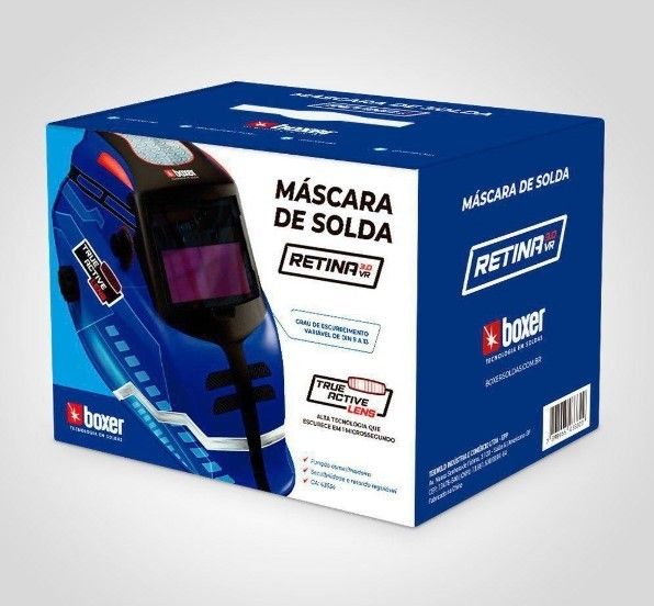 Máscara De Solda Escurecimento Automático Retina 3.0 Boxer