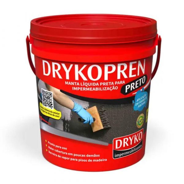 Massa Asfáltica Drykopren Preto 18L Dryko
