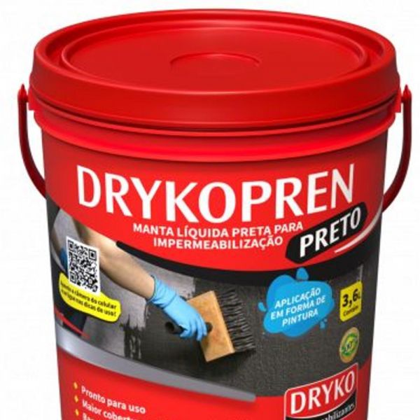 Massa Asfáltica Drykopren Preto 3,6L Dryko