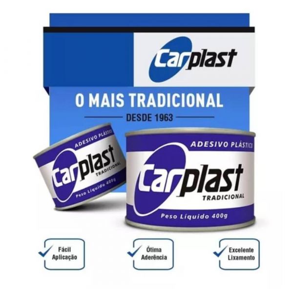 Massa Plastica Autom 400gr Branca Carplast 