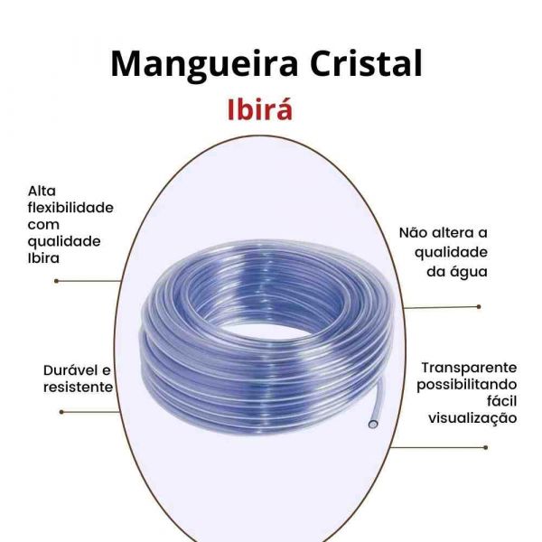 1 Metro Mangueira Cristal 5/16