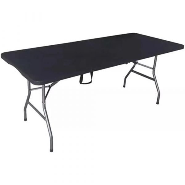 Mesa Dobrável Robust Preta 1,80m Nautika