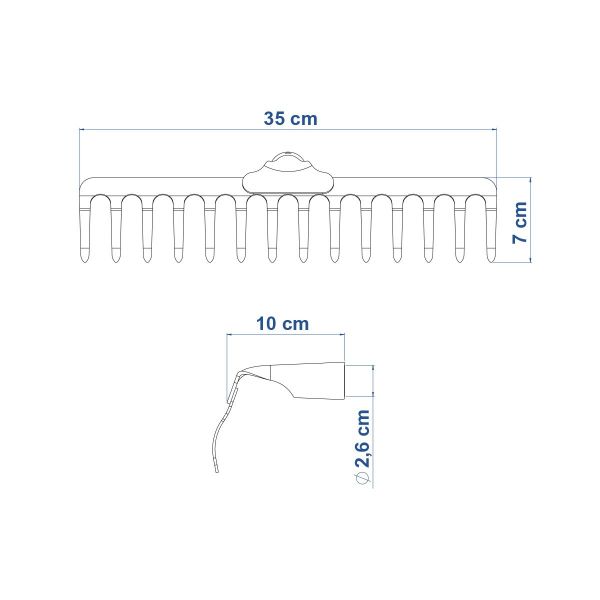 Rastelo/Ancinho Curvo 14 Dentes Sem Cabo- Tramontina