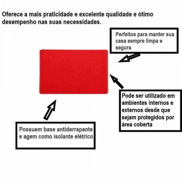 1 Metro Tapete Vermelho Rubi 60 X 2.0mm Vipal