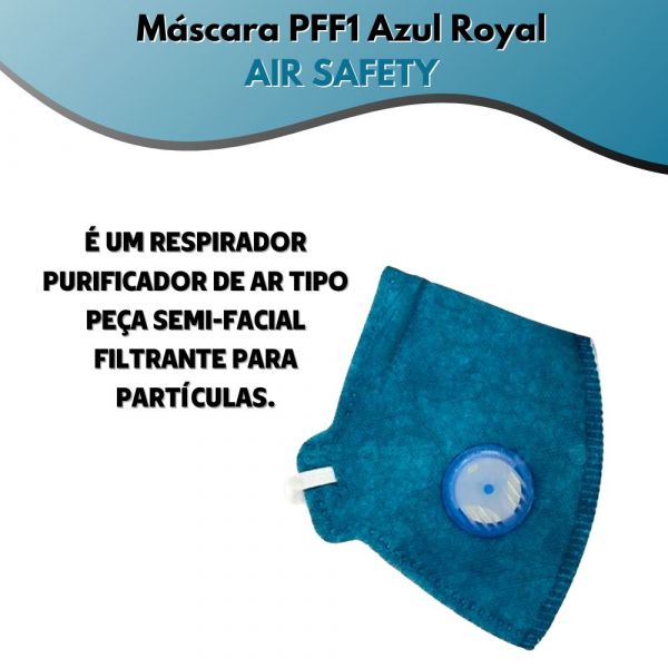 Máscara PFF1 Azul Royal  Maskface com válvula