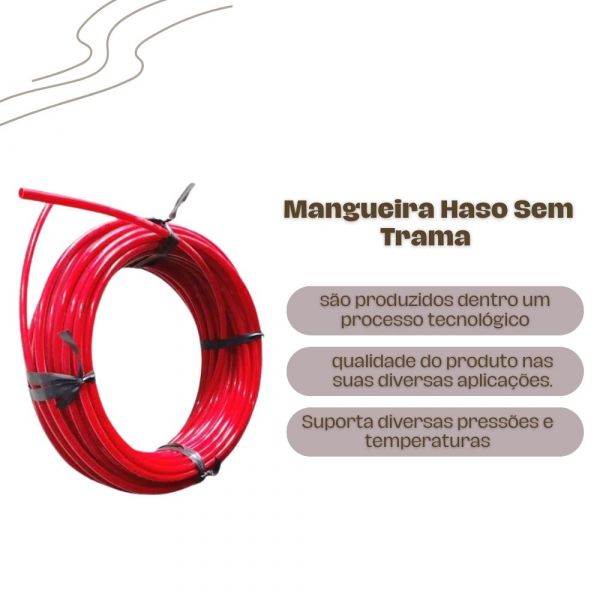 1 Metro Mangueira Haso com Trama 12x9 Vermelha SBU  
