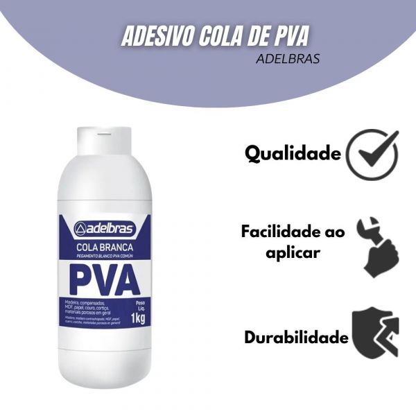 Adesivo Cola de PVA Comum 1KG Adelbras