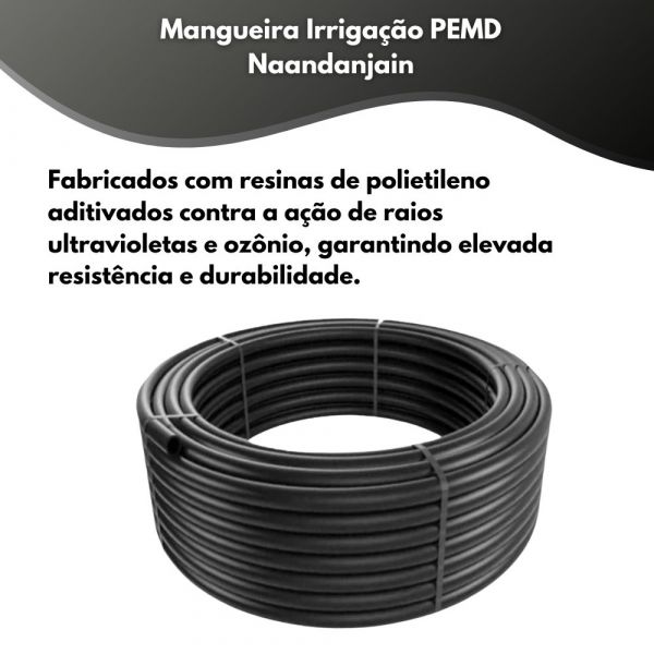 Mangueira Irrigação PEMD 20mm PN80 300 metros Nanndanjain