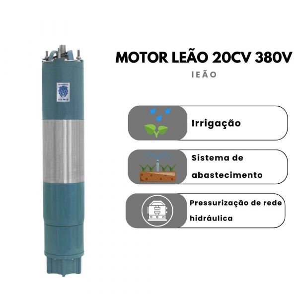 Motor Motobomba 20CV 380V Trifásica 600/020/38TR Leão