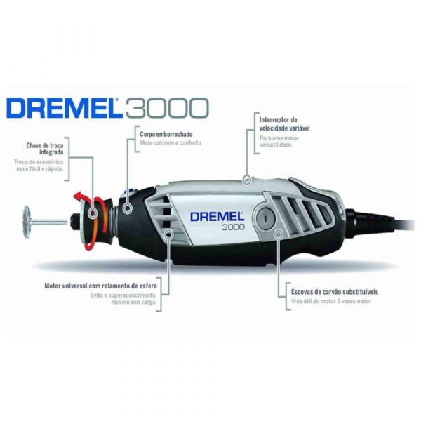 Micro Retifica Dremel 3000 Com 82 Peças 220V