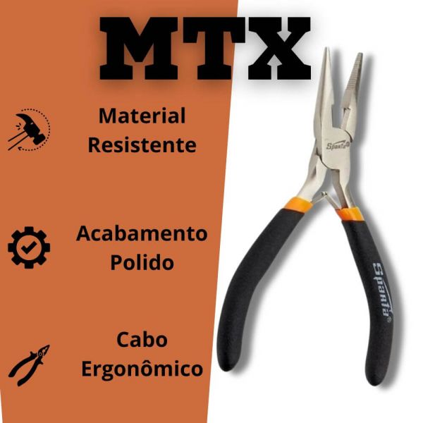 Mini Alicate Bico Meia Cana Reto Sparta MTX 