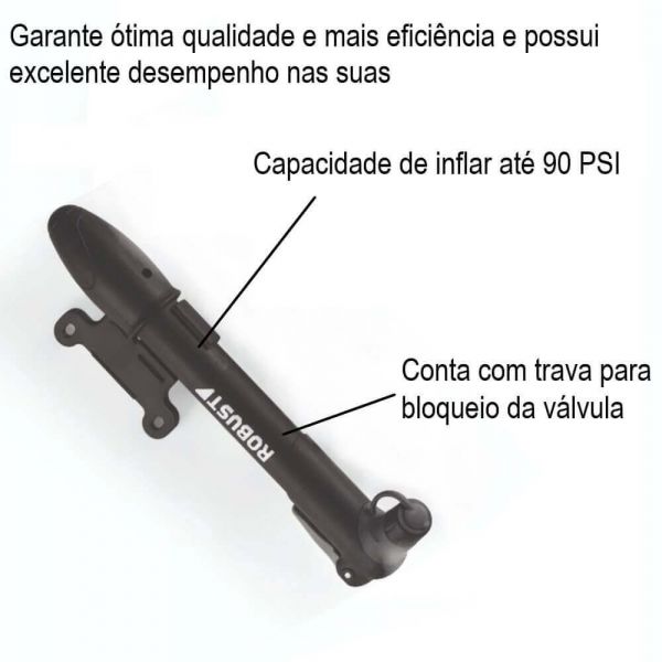 Mini Bomba Para Pneu De Bicicleta Robust S99802001