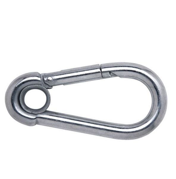 Mosquetão com Trava Simples e Olhal 9x90mm- Carbografite