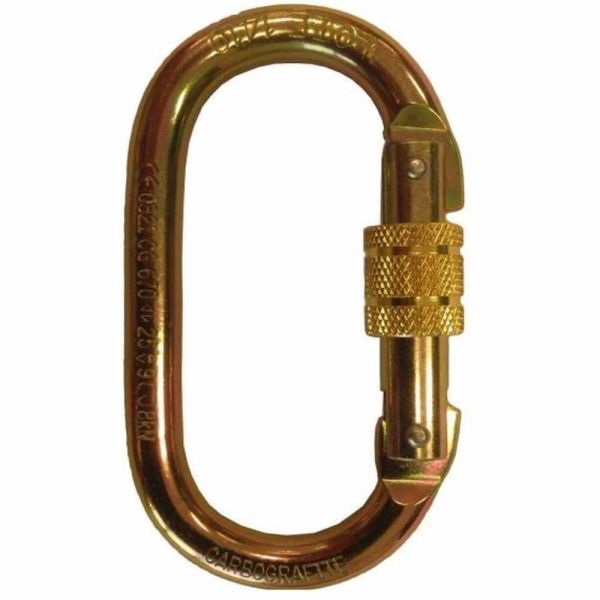 Mosquetão Oval Aço Dupla Trava CG 670 Carbografite