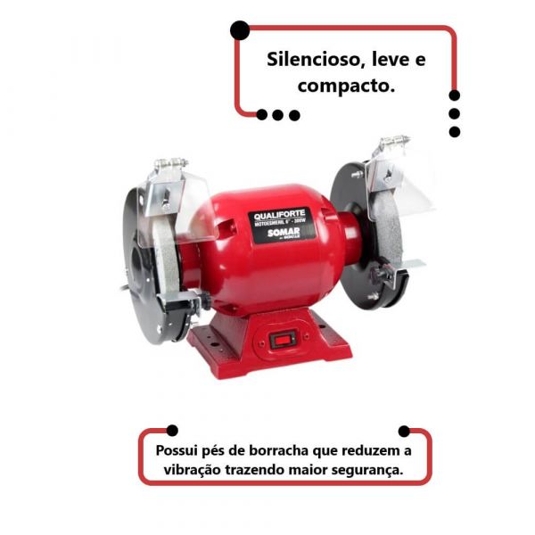 Moto Esmeril Ms6 300 W Qualiforte Somar