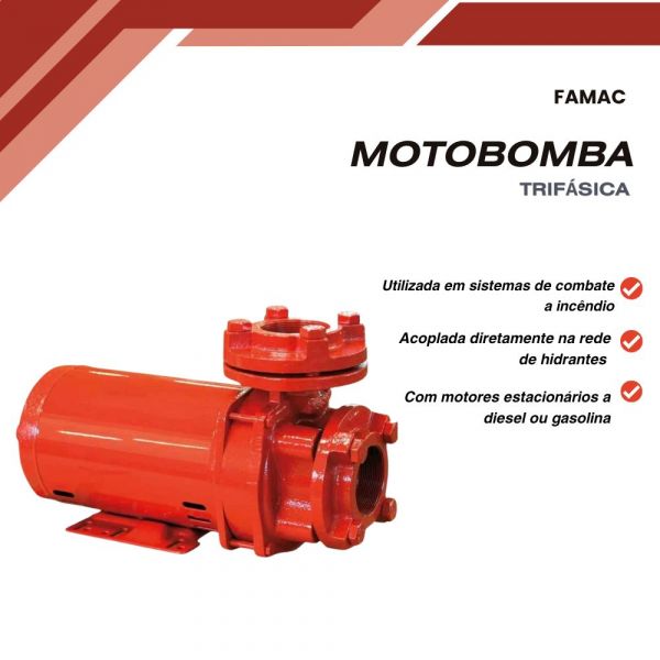 Motobomba 4,0CV 380V Trifásico FSG-IN R140mm Famac